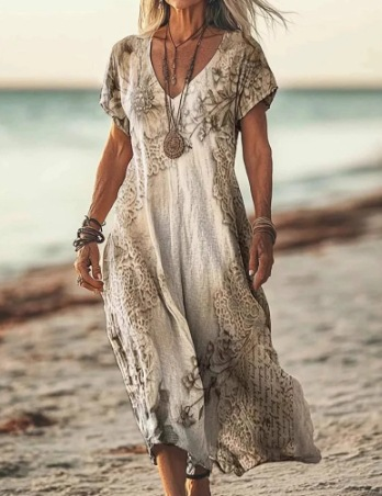 Chic elegant floral midi dress for women, ideal for summer events.
