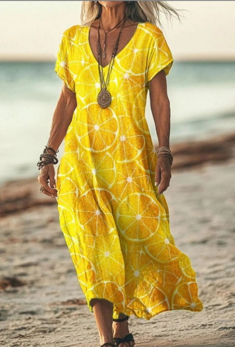 Women's elegant floral printed midi dress with long sleeves, ideal for summer style.