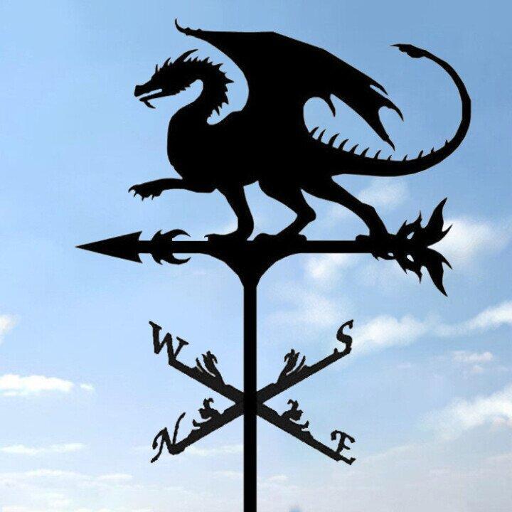 Ornate wind vane, a charming outdoor ornament and practical wind direction tool.
