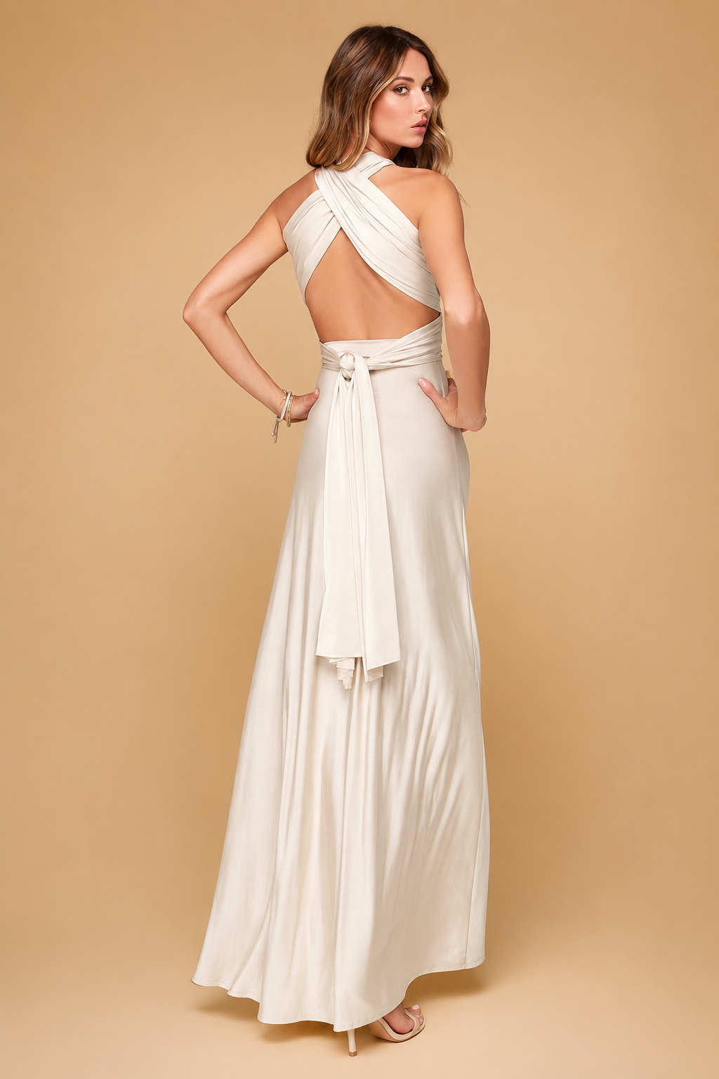 Women's Harlee Convertible Infinity dress. Multi-way styling, elegant long dress for any occasion.
