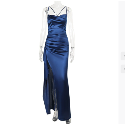 Women's Elegant High Slit Maxi Dress for Glamorous Evenings