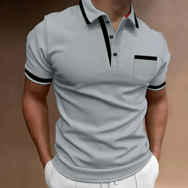 Versatile men's classic fit polo, ideal for office attire, casual outings, or a stylish summer shirt. Comfortable & elegant.