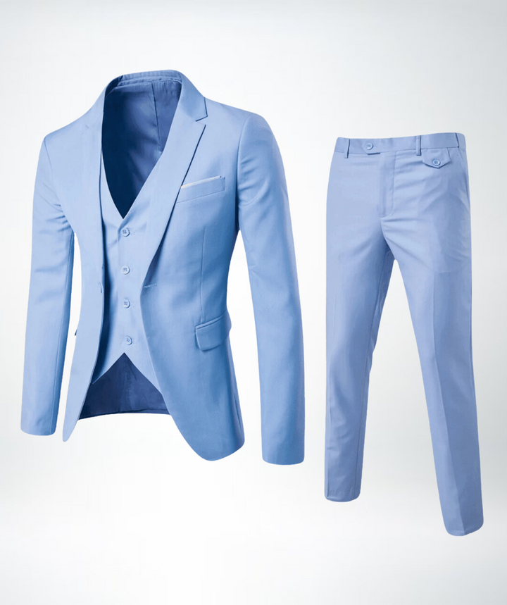 Gentleman's elegant three-piece suit for formal wear. A timeless classic, perfect for a wedding or prom.