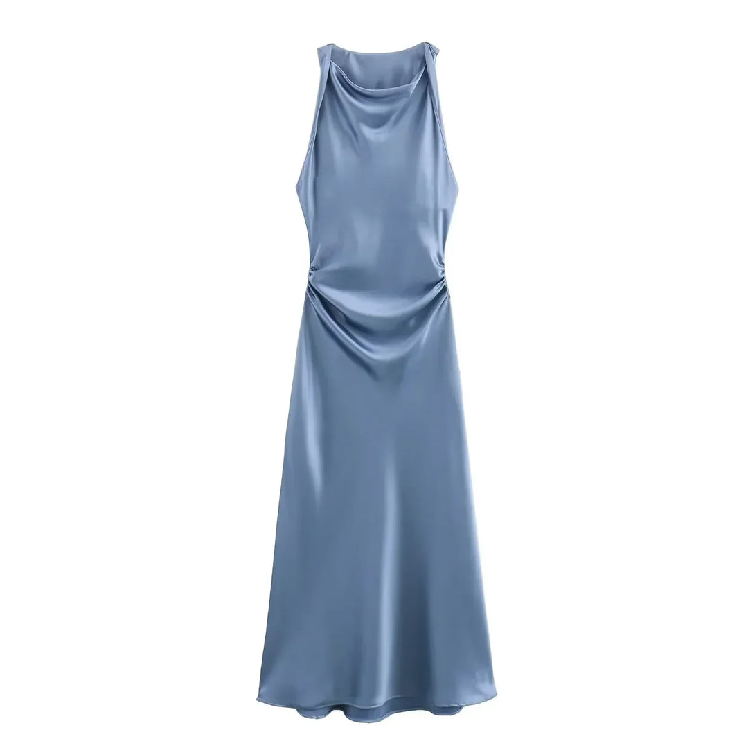 Elegant women's bodycon midi dress, flattering silhouette for evening, casual, or occasion wear.