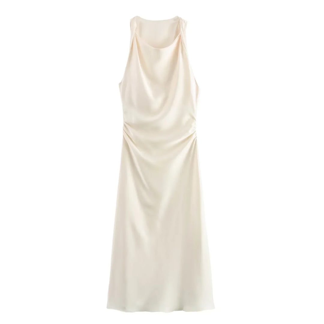 Chic bodycon midi dress for women, offering a flattering and comfortable fit for any sophisticated occasion.