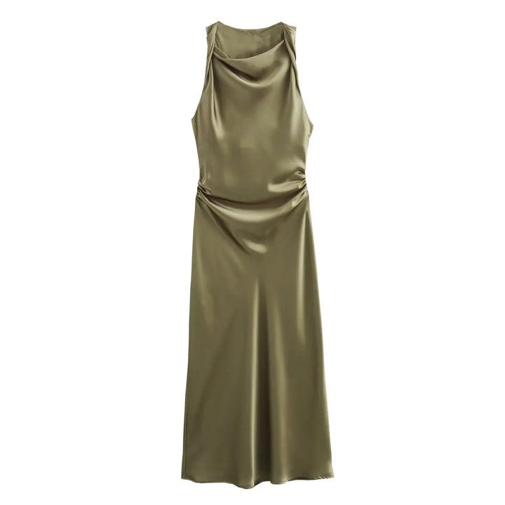 Stylish women's midi bodycon dress, an elegant choice for both casual and formal occasion wear.
