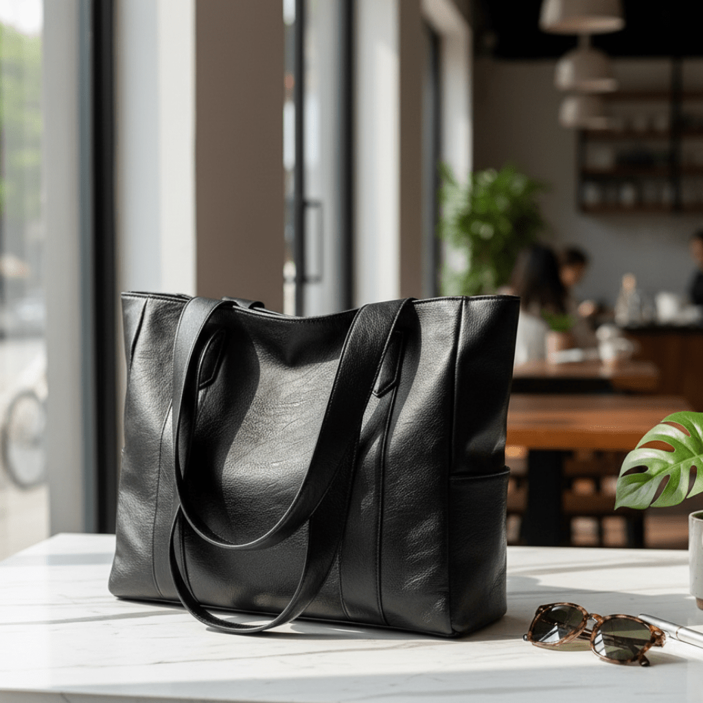 Elegant black women's retro shoulder bag, perfect for versatile everyday chic style.