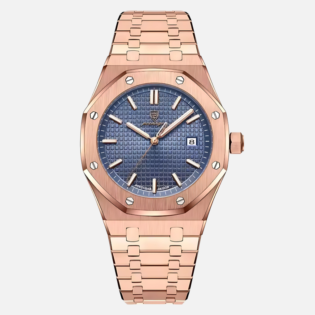 Timeless men's watch: Classic stainless steel timepiece, elegant with roman numeral dial, a perfect men's accessory.