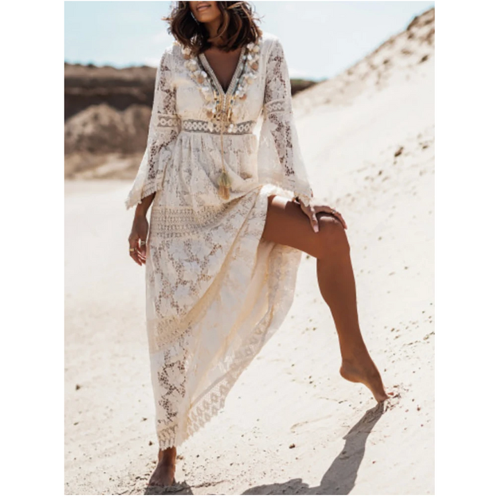 Long sleeve elegant summer dress, a chic and versatile addition to any wardrobe.
