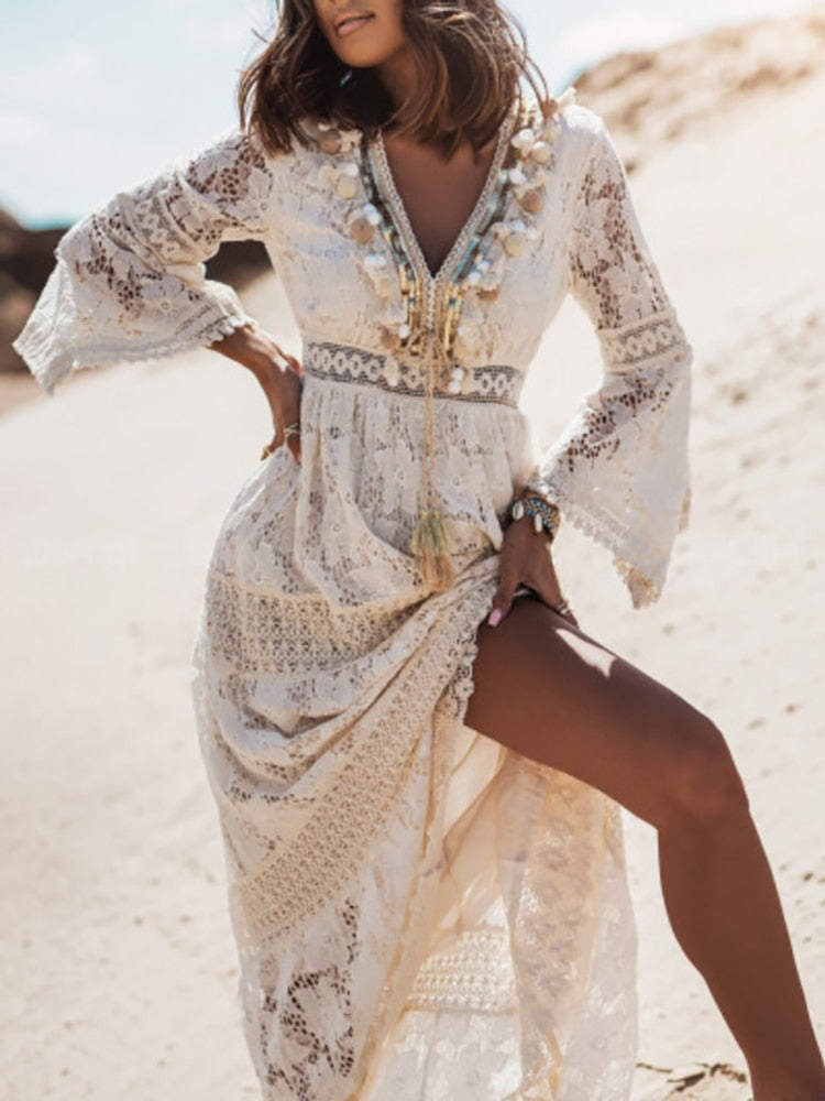 Chic women's elegant dress, a stylish summer essential for versatile occasions.