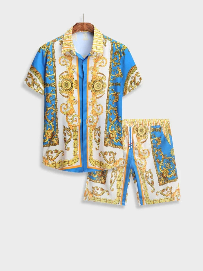 Men's comfortable Italian Baroque shorts. Matching bottom for the elegant summer set, vacation ready.