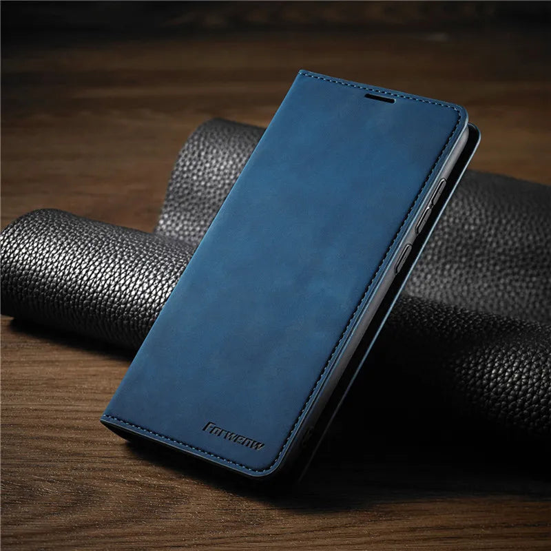 High-quality genuine leather iPhone 15 case with strong magnetic secure fit. Ultimate stylish phone protection.
