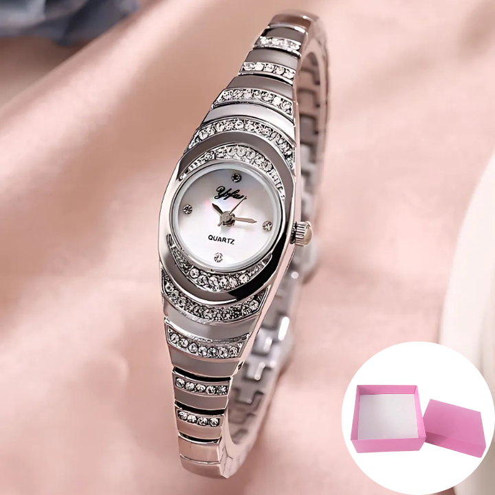 Modern and elegant women's watch with a sleek design, a fashionable accessory. Beautifully packaged as a gift.