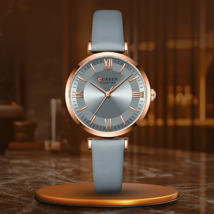 Sophisticated gray waterproof watch, a unisex accessory with a refined dial and durable, comfortable strap.