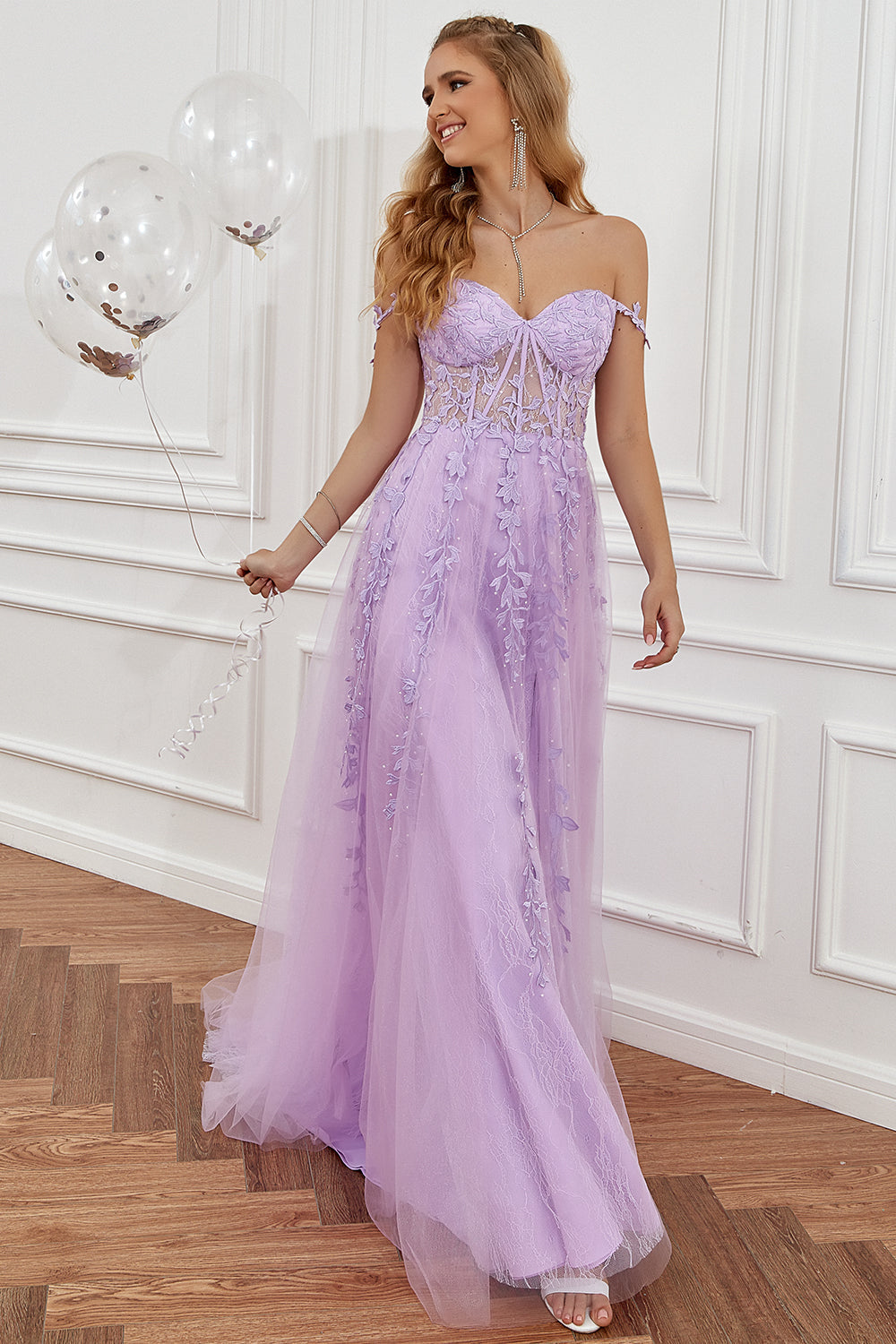 Discover our collection of women's ball gowns, featuring the chic Sophie A-line