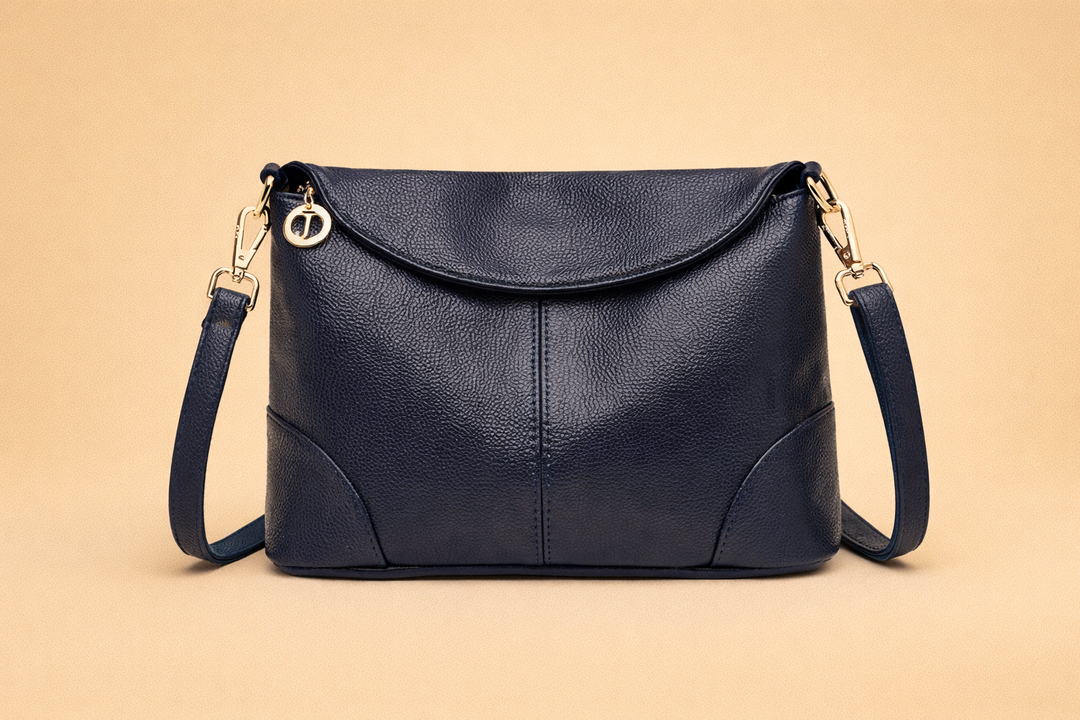 Stylish synthetic leather shoulder bag for women, easily converts to a crossbody for everyday elegance.