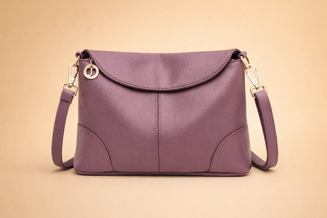 Close-up of the elegant women's shoulder bag, showcasing its quality synthetic leather and sophisticated design.