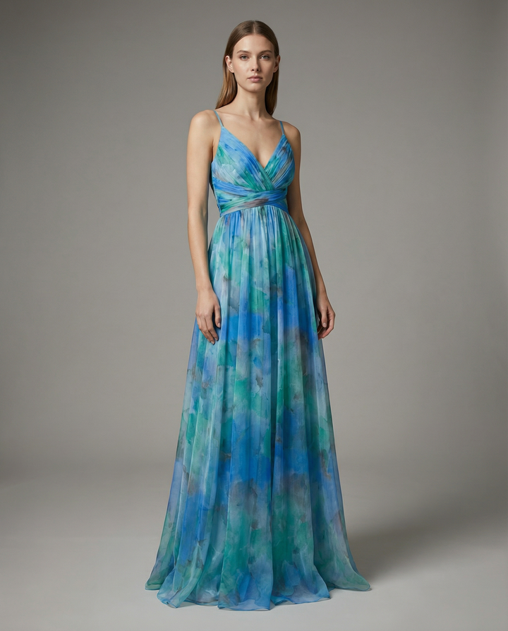 Vibrant floral print maxi dress for women, a must-have for your summer party wardrobe.