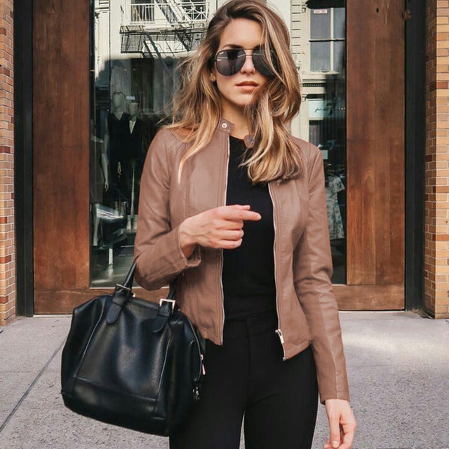 Modern tailored women's jacket for elegant style. Versatile outerwear perfect for chic everyday fashion.