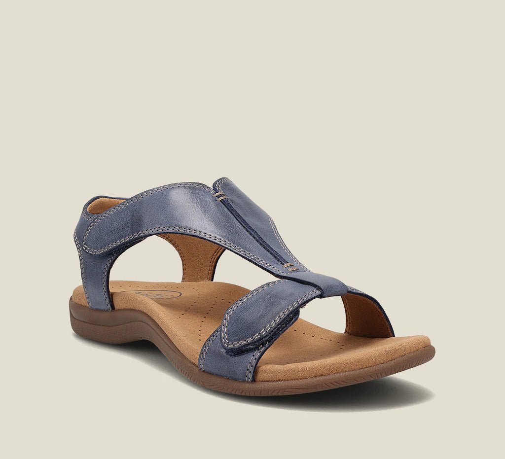 Women's orthopedic sandals with arch support for superior foot health & comfortable walking. Elegant summer footwear.