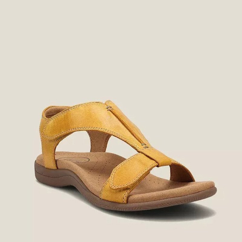 Comfortable women's walking sandals, orthopedic design for all-day support & elegant style. Great summer footwear.