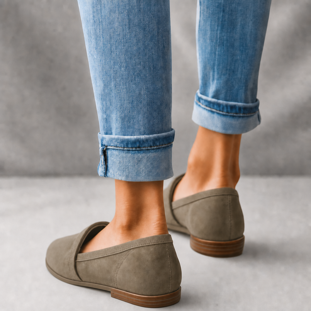 Chic women's pointed toe slip-on flats. Elegant and comfortable loafers for work, casual, and formal wear.