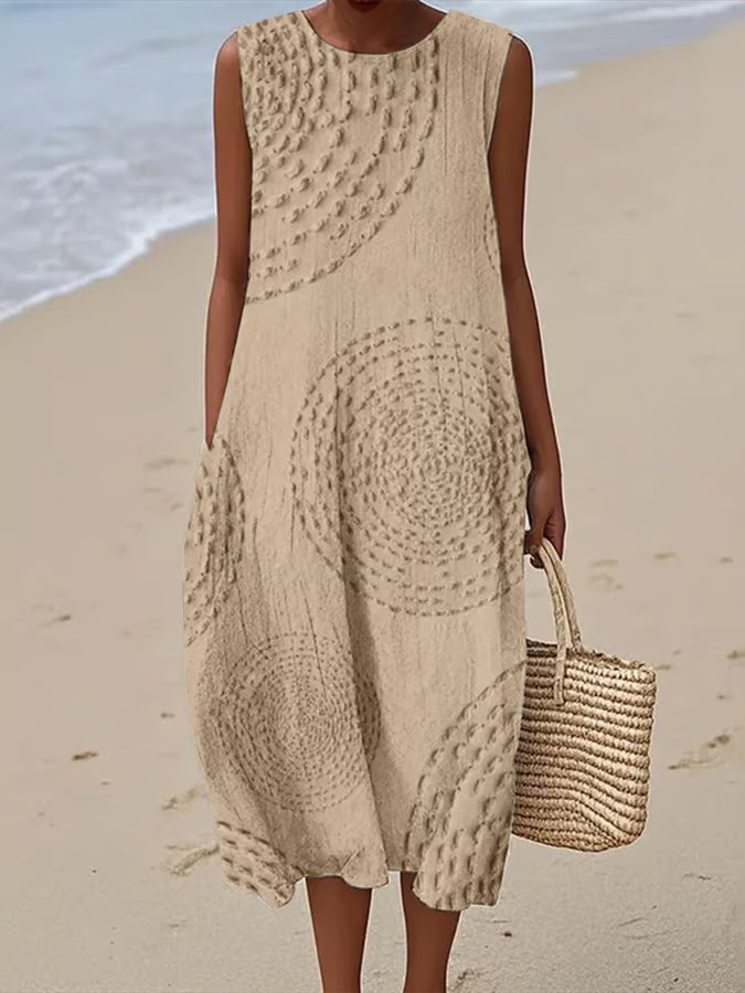 Chic textured maxi dress for women, offering elegant comfort and style.