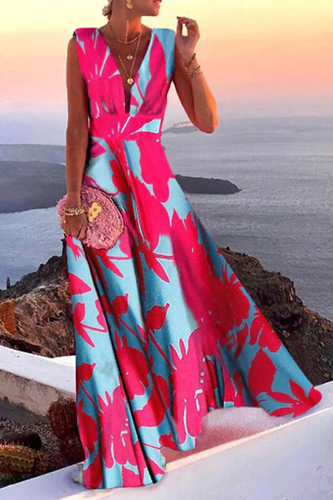 Vibrant & elegant women's summer dress, perfect for stylish warm-weather fashion and parties.