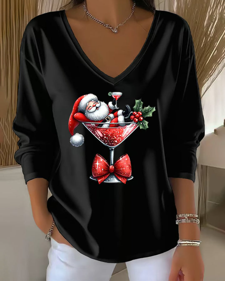 Elegant women's V-neck top, perfect for chic style & comfort, a versatile fashion essential.