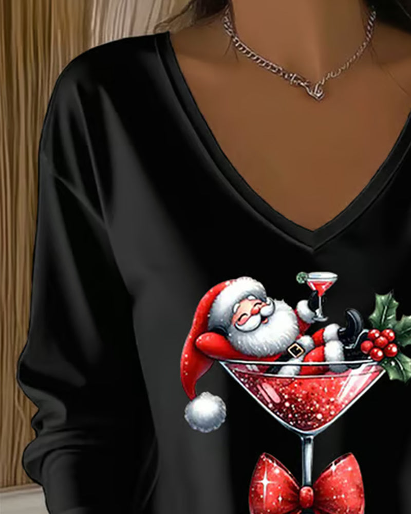 Stylish V-neck top for women, combining elegance with a comfortable fit for any occasion.