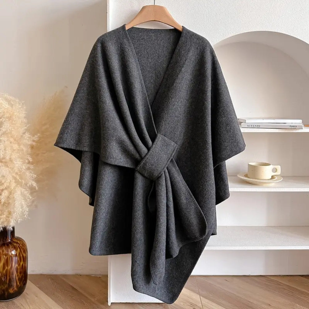 Fischer-Z bestselling women's poncho, a chic scarf coat design