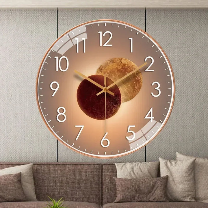 Elegant decorative wall clock for modern & classic home decor. Silent quartz movement, perfect for living room & office.