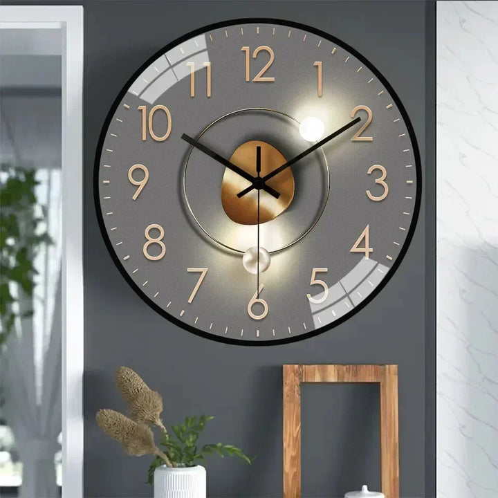 Living room wall clock. Decorative & elegant design with silent quartz movement, suitable for modern & classic homes.