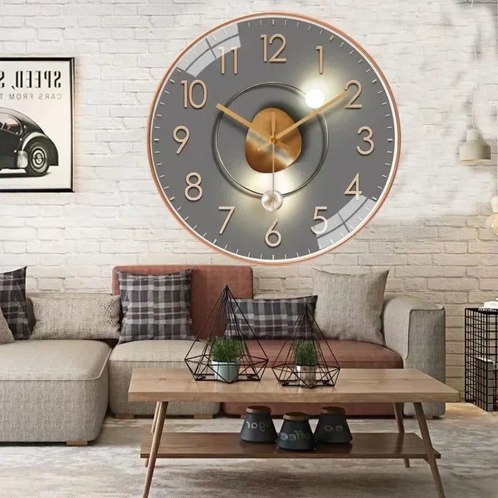 Office wall clock. Stylish decorative design with silent quartz movement for a modern or classic workspace.