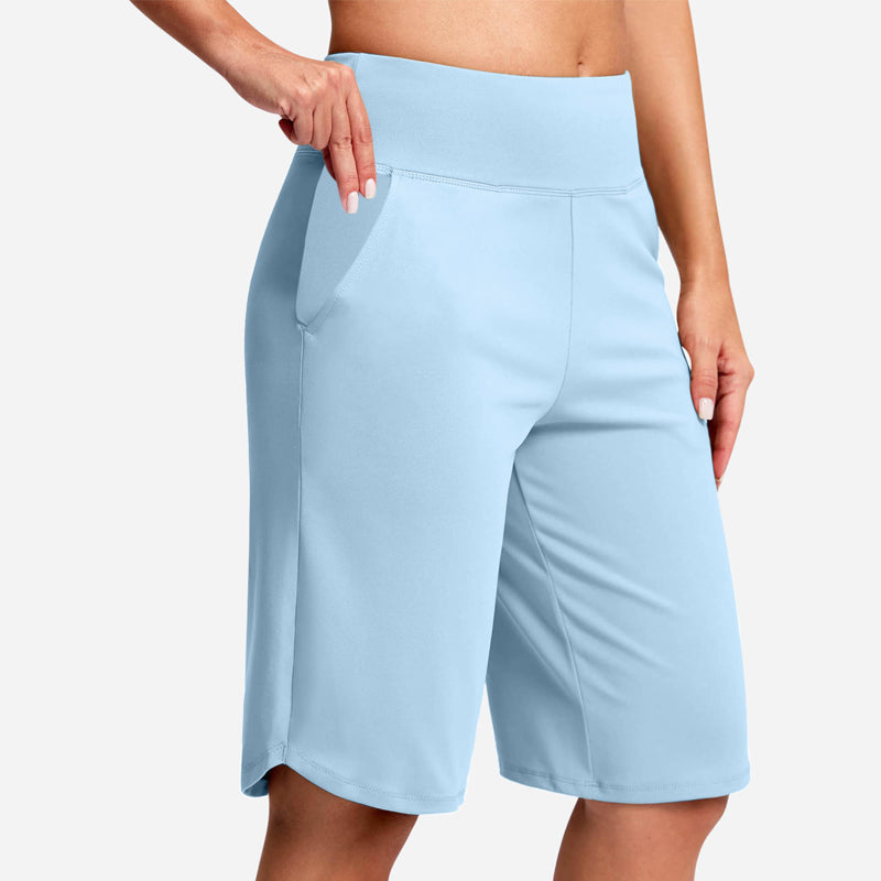 Versatile women's high waist pocket bike shorts; ideal for gym, running, yoga, or daily comfort.