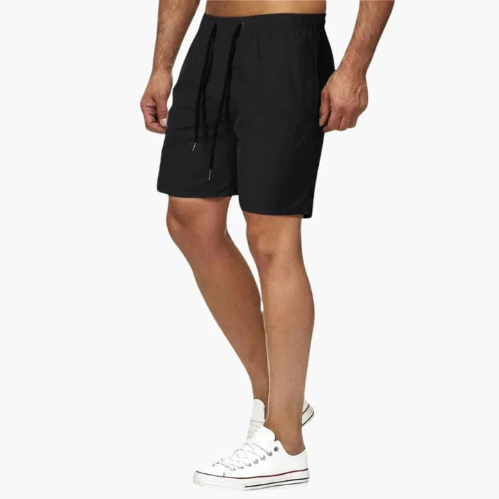 Men's quick-dry drawstring swim shorts for beach & pool. Comfortable & stylish summer activewear.