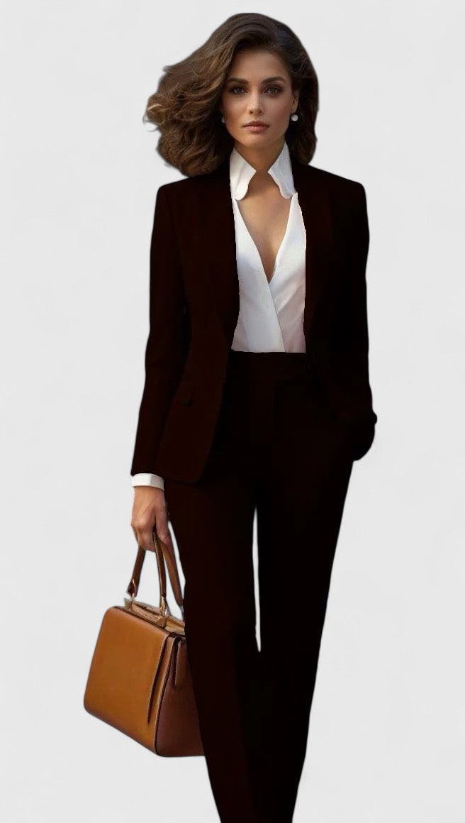 Eliora | Women's Business Suit Set Red Tailored - Red - Image 2