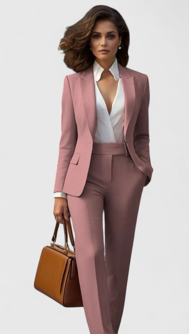 Eliora | Women's Business Suit Set Red Tailored - Red - Image 3