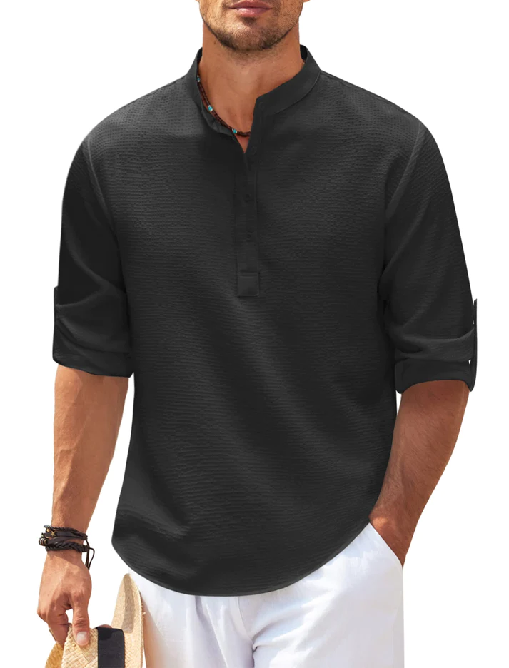 Stylish men's elite casual urban long sleeve shirt, perfect for everyday wear and modern menswear fashion.