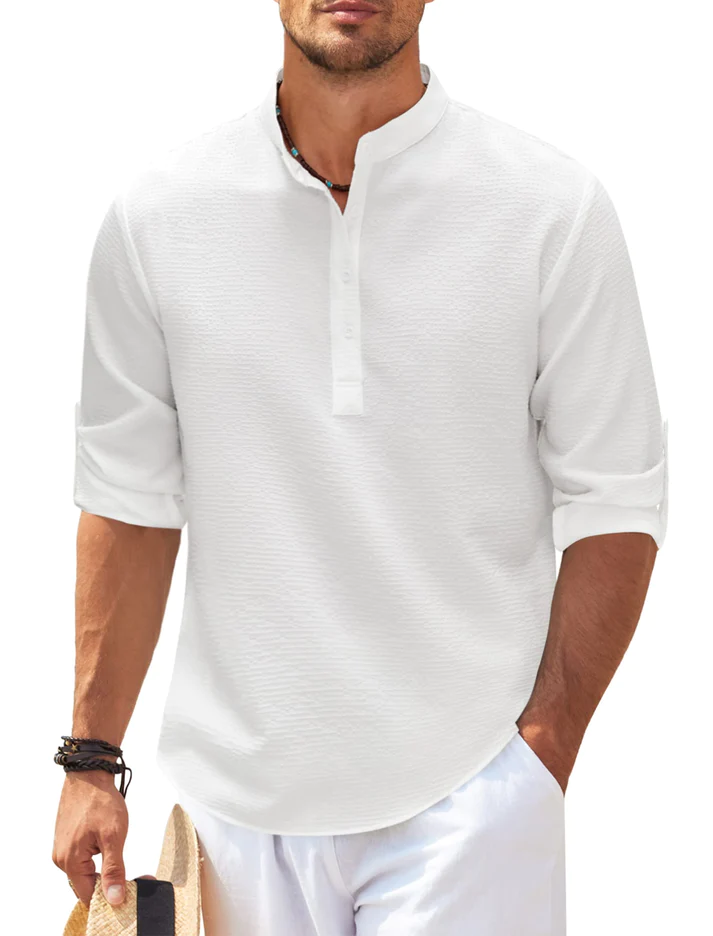 Versatile men's elite casual shirt for urban style, a comfortable long sleeve top perfect for various everyday outfits.