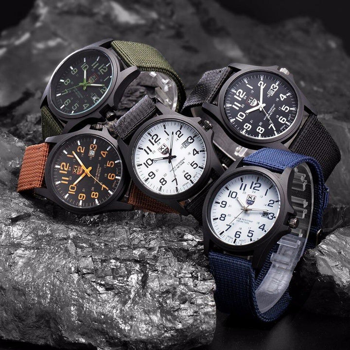 Robust men's illuminated watch, built for tactical performance and extreme outdoor durability.