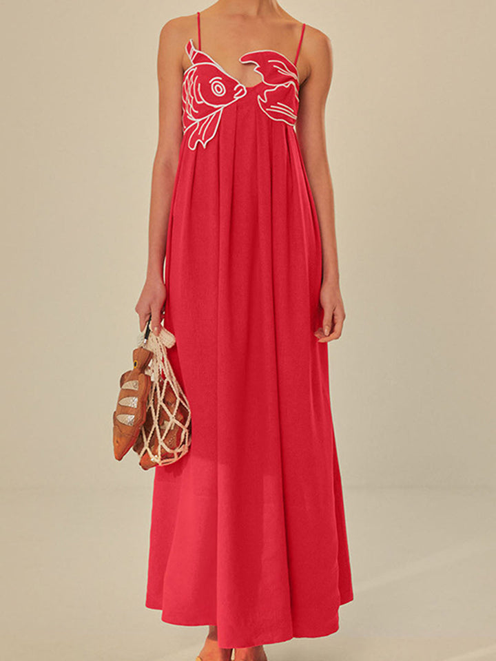 Women's Embroidered Maxi Dress