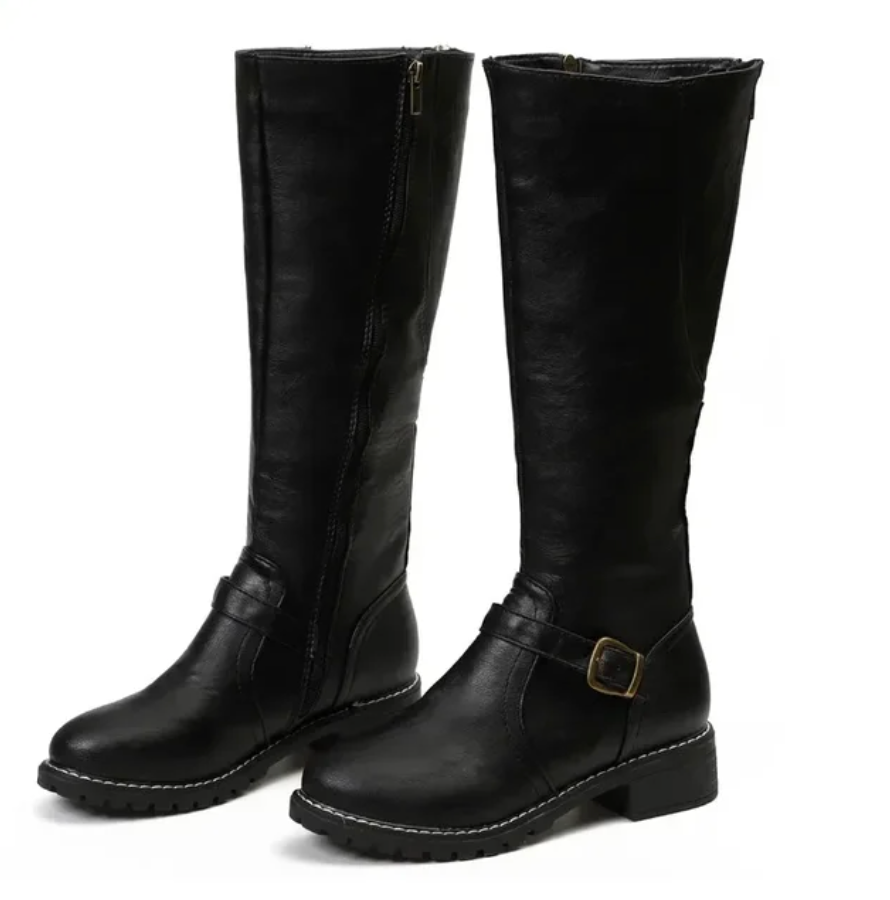 Close-up of Emma women's trendy boots showcasing quality craftsmanship and comfort.