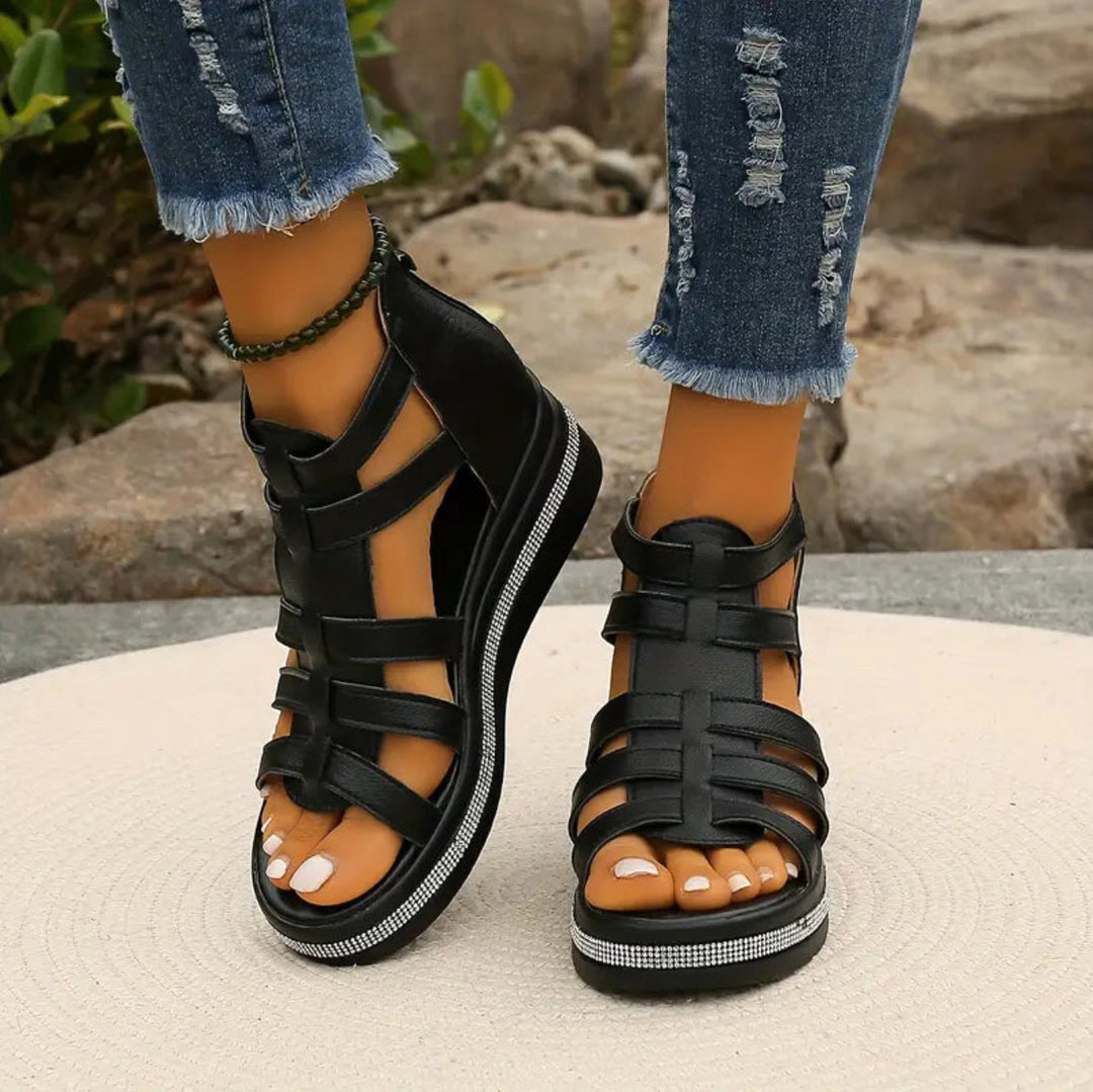 Women's comfortable elegant wedge sandals, ideal for various occasions and casual summer style.