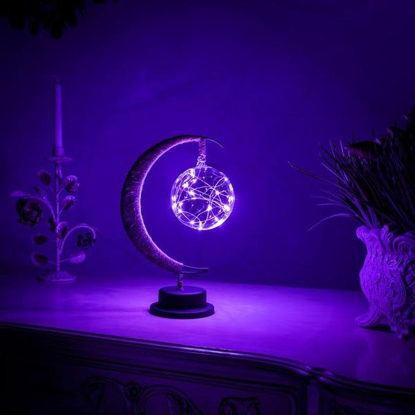 Decorative LunaGlow LED moonlight lamp, an enchanting wireless night light. Ideal unique gift for mood lighting.