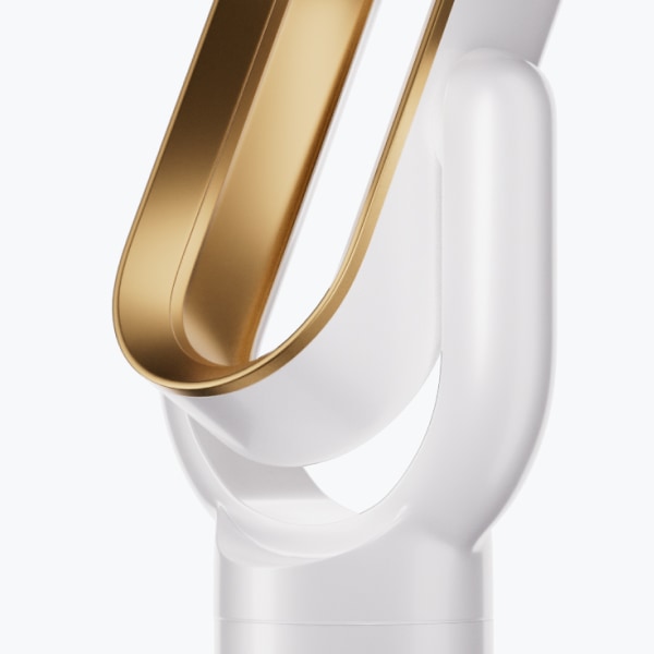 Contemporary bladeless tower fan, offering quiet, safe operation and superior home air circulation.