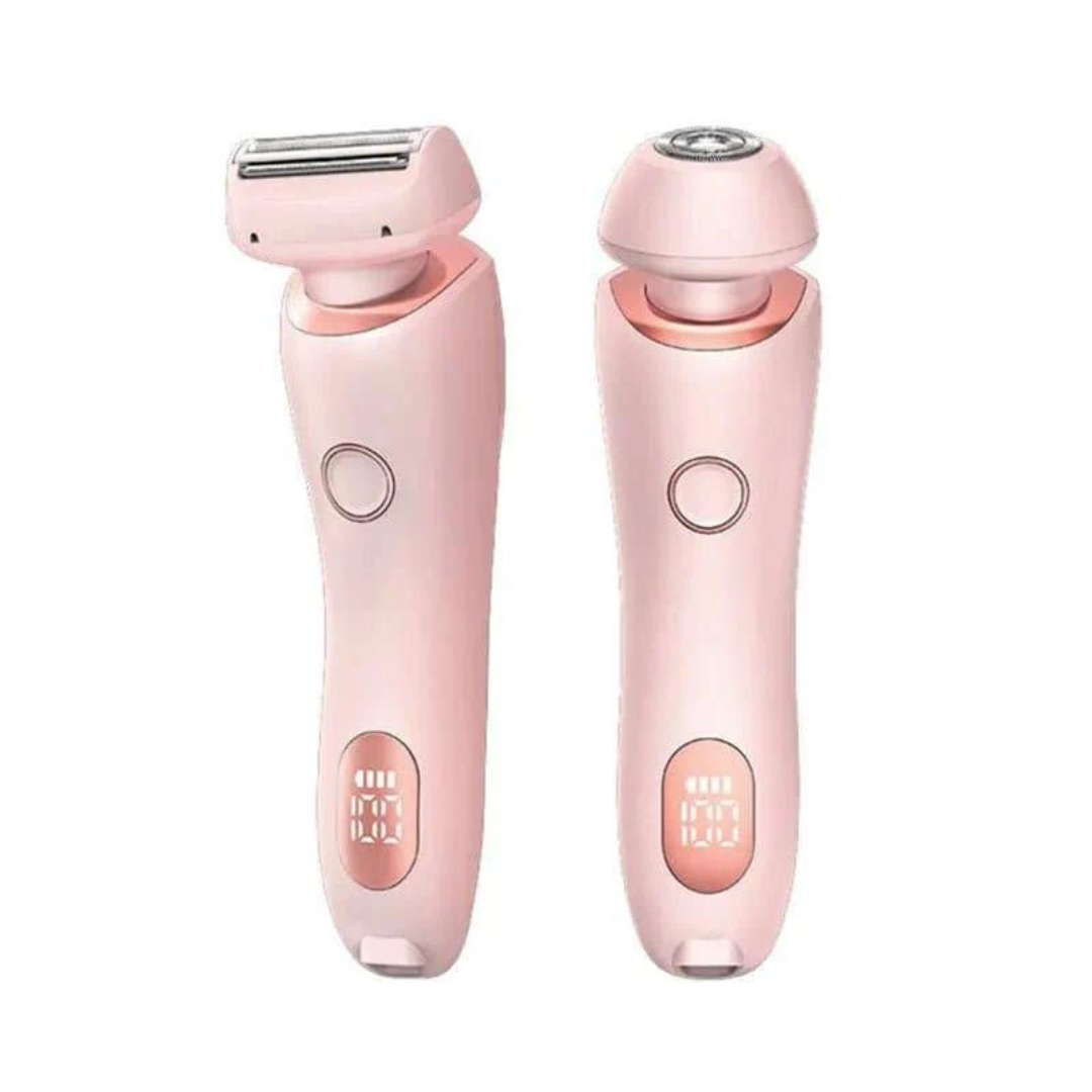 Women's 2-in-1 hair removal epilator for smooth skin, electric shaver & bikini trimmer.