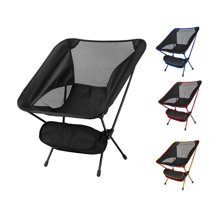 Comfortable portable folding chair, ideal for beach trips & camping adventures.
