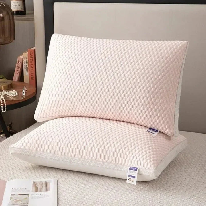 Ergonomic cooling pillow for neck support, promoting restful sleep. Pain relief & posture support for all sleepers.