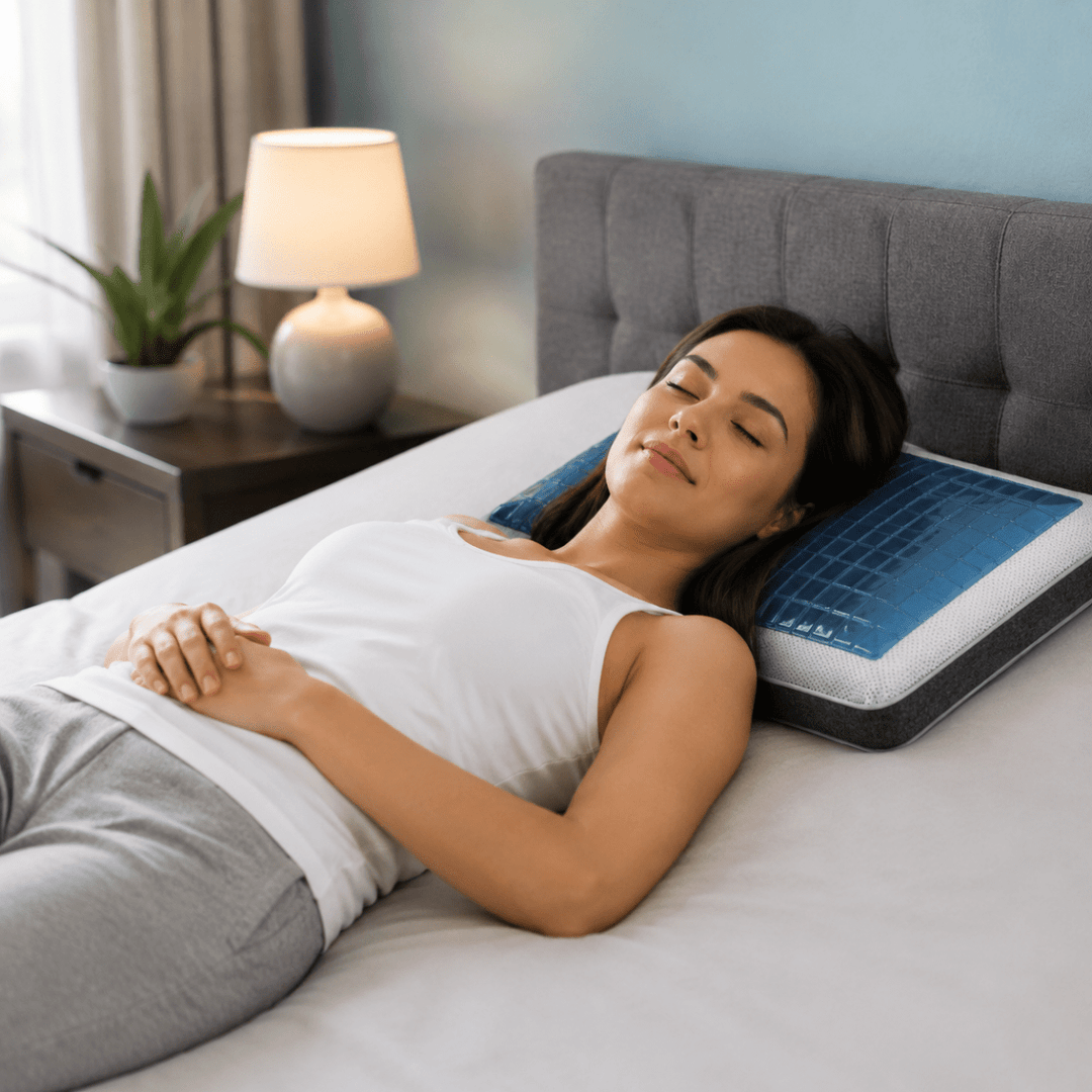 Ultimate comfort ergonomic gel pillow for all sleepers, ensuring restful sleep & proper head/neck alignment.